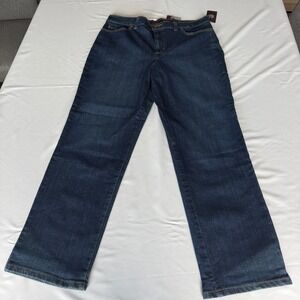 Gloria Vanderbilt Amanda Jeans 14 Short Madison Dark Wash Stretch NWT